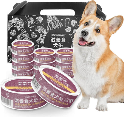 HealthyMoment 滋養食犬缶 赤霊芝配合鶏胸肉の煮込み 80gx12缶入り(ケース販売)